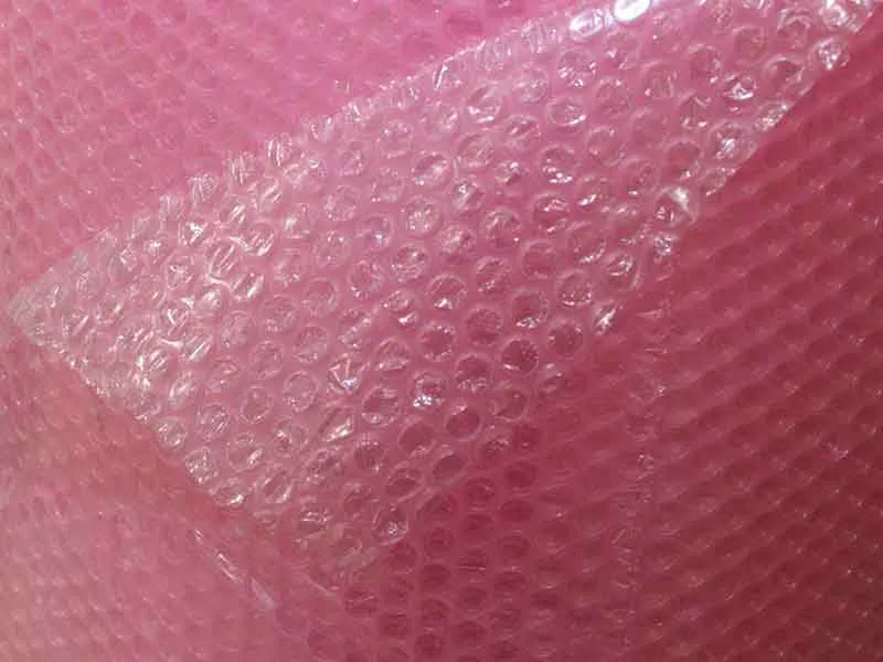 ESD pink bubble roll 1000mm x 100m x 10mm Bubble diameter