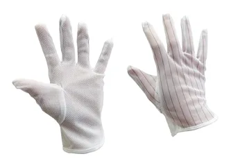 ESD Stripped dotted grip gloves