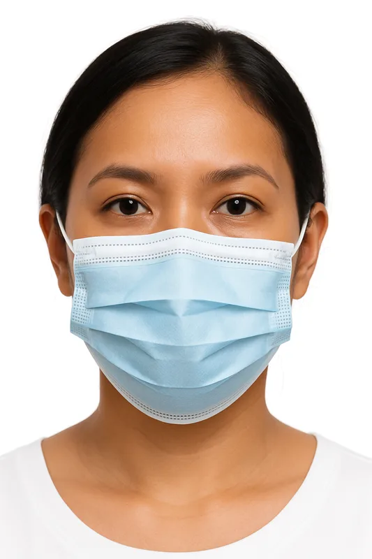 Blue Cleanroom Spunbond Polypropylene Face mask
