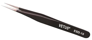 ESD steel tweezers with black coat